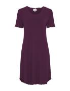 Nightdress Short Sleeve Nattøj Purple Damella Of Sweden