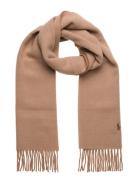 Fringe-Trim Wool Scarf Accessories Scarves Winter Scarves Brown Polo R...