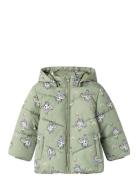 Nmfmay Puffer Jacket Aop Foret Jakke Green Name It