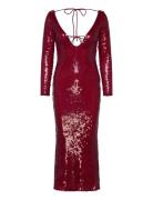 Verona Sequin Maxi Dress Maxikjole Festkjole Red Bardot