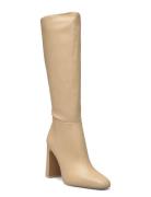 Ally Boot Lange Støvler Cream Steve Madden