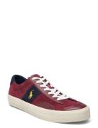 Sayer Leather-Suede Sneaker Low-top Sneakers Burgundy Polo Ralph Laure...