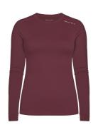 Jacquard Long Sleeve Sport T-shirts & Tops Long-sleeved Burgundy Röhni...