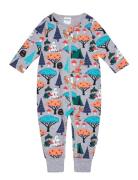 Mushrooms Pyjamas Pyjamas Sie Jumpsuit Grey Martinex