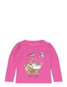 Nmfnamina Ls Top Tops T-shirts Long-sleeved T-Skjorte Pink Name It