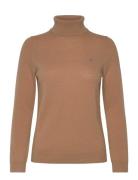 Extrafine Lambswool Rollneck Tops Knitwear Turtleneck Brown GANT