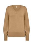 Sc-Dollie Tops Knitwear Jumpers Brown Soyaconcept