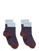 2-Pack Colour Block Socks Socks & Tights Socks Multi/patterned FUB