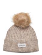 Pom Rib Beanie Sport Headwear Beanies Beige Röhnisch