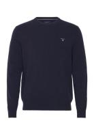 Extrafine Lambswool C-Neck O/S Tops Knitwear Round Necks Navy GANT