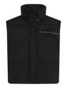 Chenille Monologo Vest Vests Padded Vests Black Calvin Klein Jeans