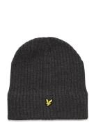 Knitted Ribbed Beanie Accessories Headwear Beanies Grey Lyle & Scott