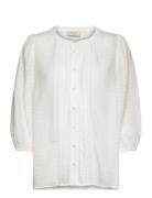 Fqshu-Shirt Tops Blouses Long-sleeved White FREE/QUENT