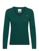 Extrafine Lambswool Blend V-Neck Tops Knitwear Jumpers Green GANT