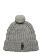 Polo Bear Rib Pom-Pom Beanie Hat Accessories Headwear Beanies Grey Pol...