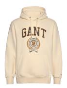 Front Graphic Sweat Hoodie Tops Sweatshirts & Hoodies Hoodies Cream GA...