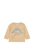 Ted B. Ls Tops T-shirts Long-sleeved T-Skjorte Beige MarMar Copenhagen