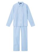 Nlnstripy Pyjamas Set Pyjamassæt Blue LMTD