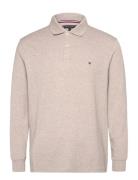 L/S Waffle Reg Polo Tops Polos Long-sleeved Beige Tommy Hilfiger