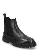 T43-6510 Støvlet Chelsea Boot Black TGA By Ahler