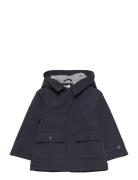 Pockets Hooded Coat Outerwear Jackets & Coats Quilted Jackets Navy Man...