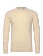 Lambswool O-Neck Knit Tops Knitwear Round Necks Cream Lindbergh