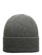 Slhmason Merino Wool Beanie Accessories Headwear Beanies Grey Selected...