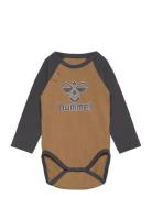 Hmlbrorson Body L/S Langærmet Body Brown Hummel