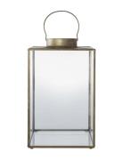 Lene - Lantern, Metal/Glass, Antique Brass Look Home Decoration Candle...