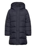 Hood Quilted Coat Foret Jakke Navy Mango