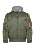 Ma-1 Zh Back Emb Bomberjakke Jakke Green Alpha Industries