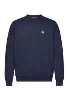 Emilio Navy Crewneck Tops Sweatshirts & Hoodies Sweatshirts Navy Pompe...