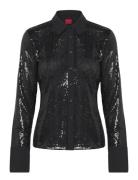 Ellana Tops Blouses Long-sleeved Black HUGO