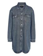 Nmalva L/S Denim Dress Az351Mb Noos Fwd Knælang Kjole Blue NOISY MAY