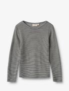 Wool T-Shirt L/S Alfie Tops T-shirts Long-sleeved T-Skjorte Navy Wheat