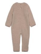 Pram Suit Wool Fleece  Outerwear Fleece Outerwear Fleece Suits Beige H...