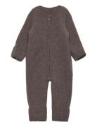 Pram Suit Wool Fleece  Outerwear Fleece Outerwear Fleece Suits Brown H...