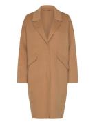 Coat Uldfrakke Frakke Beige United Colors Of Benetton