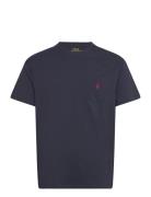 Classic Fit Jersey Pocket T-Shirt Tops T-Kortærmet Skjorte Navy Polo R...