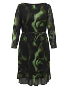 Carforest Life Ls Boatneck Blk Dress Jrs Knælang Kjole Green ONLY Carm...