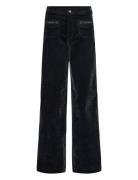 Mmcolette Shimmer Jeans Bottoms Trousers Wide Leg Navy MOS MOSH