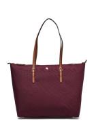 Nylon Medium Keaton Tote Bag Shopper Taske Burgundy Lauren Ralph Laure...