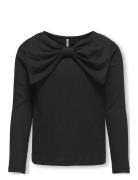 Kogmia L/S Bow Top Jrs Tops T-shirts Long-sleeved T-Skjorte Black Kids...