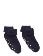 Baby Rib Sock W. Abs  Strømper Non-slip Black Minymo