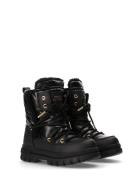 Tommy Hilfiger Faux Fur Snow Boots Vinterstøvler Med Snøre Black Tommy...