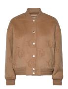 Jacquard Varsity Jacket Bomberjakke Beige GANT