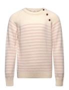 Merino Classic Striped Pullover Tops Knitwear Pullovers Beige Copenhag...