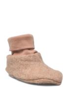 Soft Wool Footies Shoes Baby Booties Brown CeLaVi