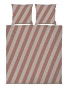 Diagonal Bed Set Home Textiles Bedtextiles Bed Sets Pink Mette Ditmer