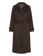 Bs Kaylee Coat Uldfrakke Frakke Brown Bruun & Stengade